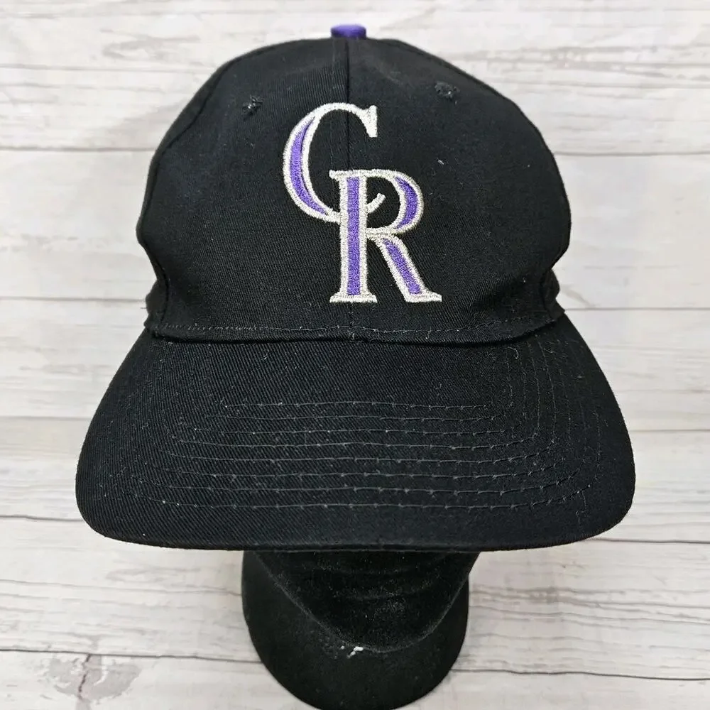VTG Colorado Rockies Hat CR Snapback Signatures Sportswear 90s Ed West
